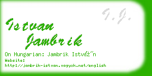 istvan jambrik business card